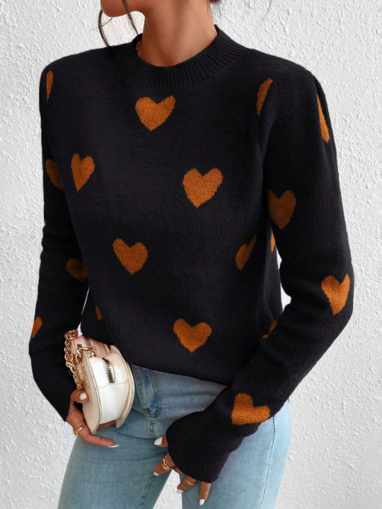 Heart Pattern Sweater