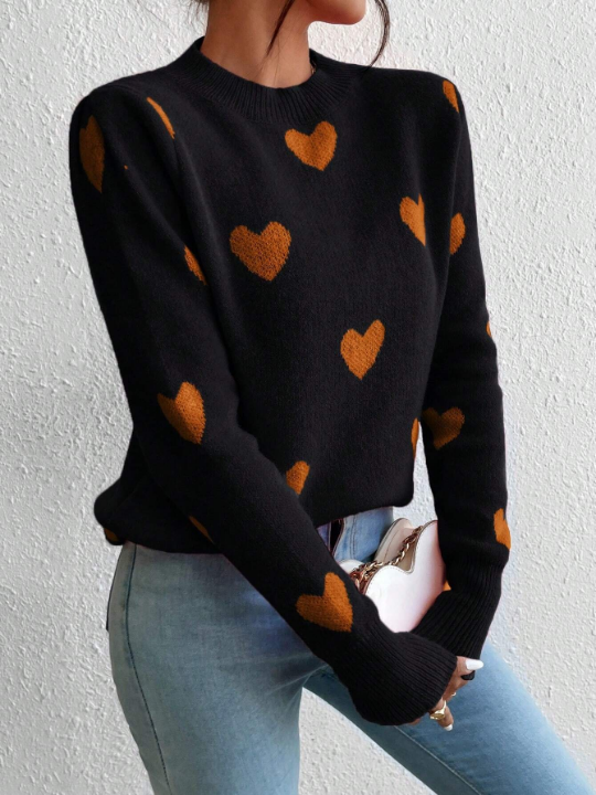 Heart Pattern Sweater