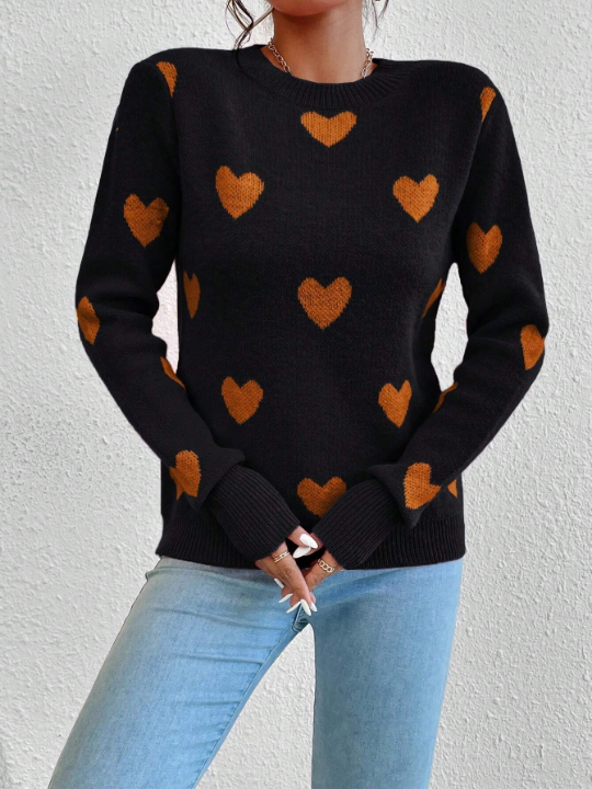 Heart Pattern Sweater