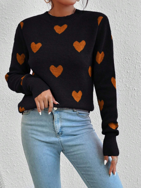 Heart Pattern Sweater