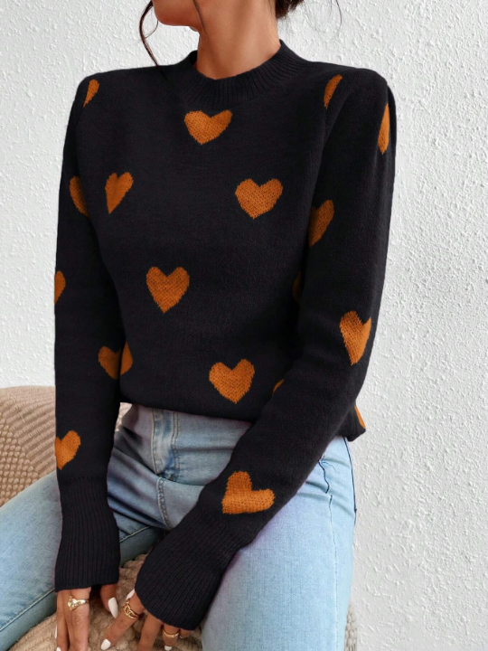 Heart Pattern Sweater