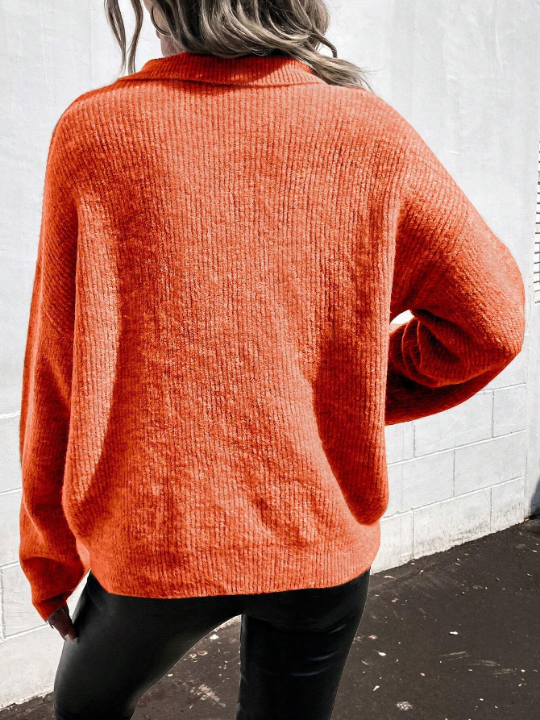 LUNE Pocket Front Drop Shoulder Sweater