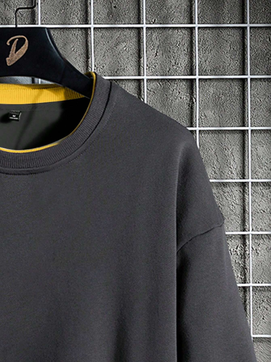 Men Letter Graphic Drop Shoulder Sweatshirt