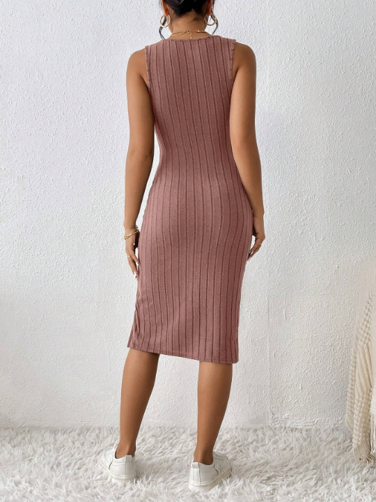 PETITE Split Thigh Tank Summer Women Dress