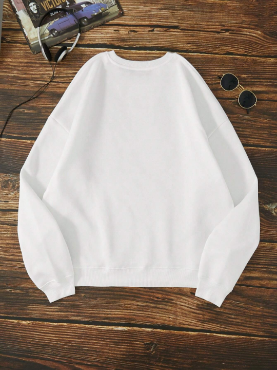 Men Solid Thermal Lined Sweatshirt