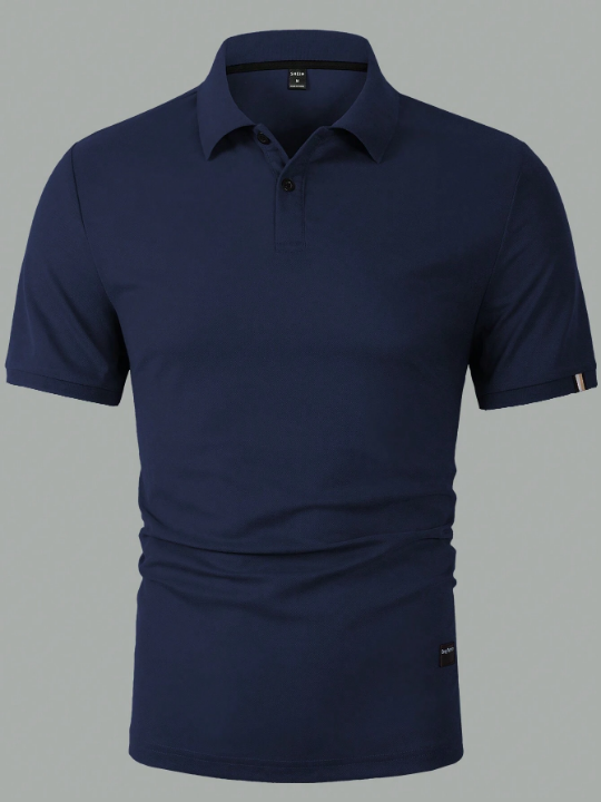 Manfinity Mode Men Contrast Tape Detail Polo Shirt