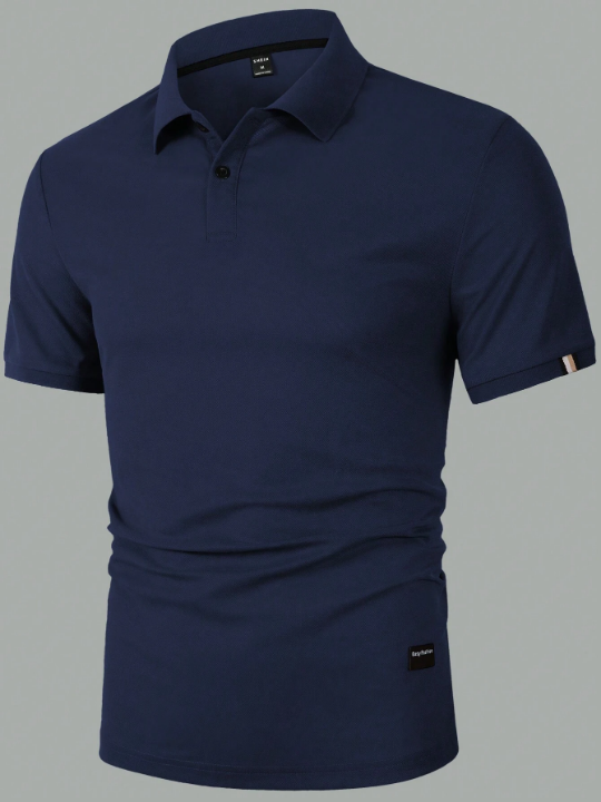 Manfinity Mode Men Contrast Tape Detail Polo Shirt