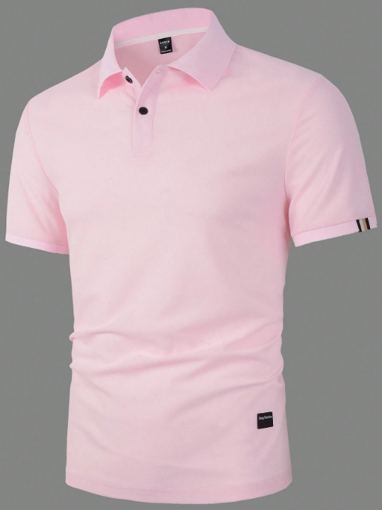 Manfinity Mode Men Patched Detail Polo Shirt