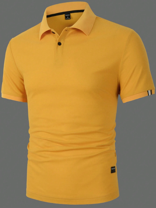 Manfinity Mode Men Patched Detail Polo Shirt