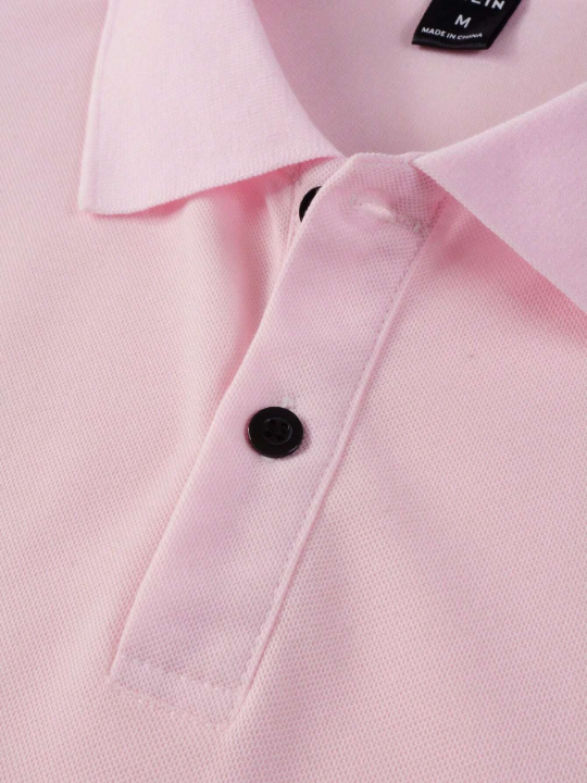 Manfinity Mode Men Patched Detail Polo Shirt