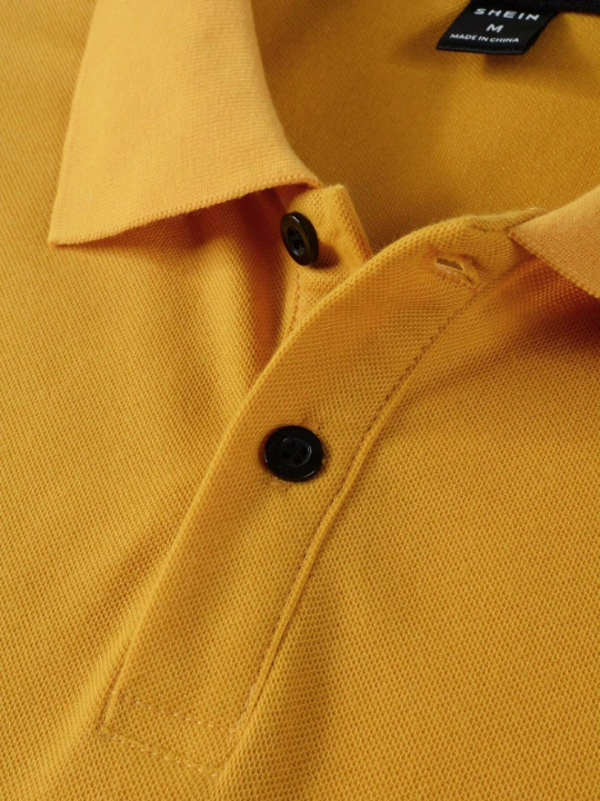 Manfinity Mode Men Patched Detail Polo Shirt