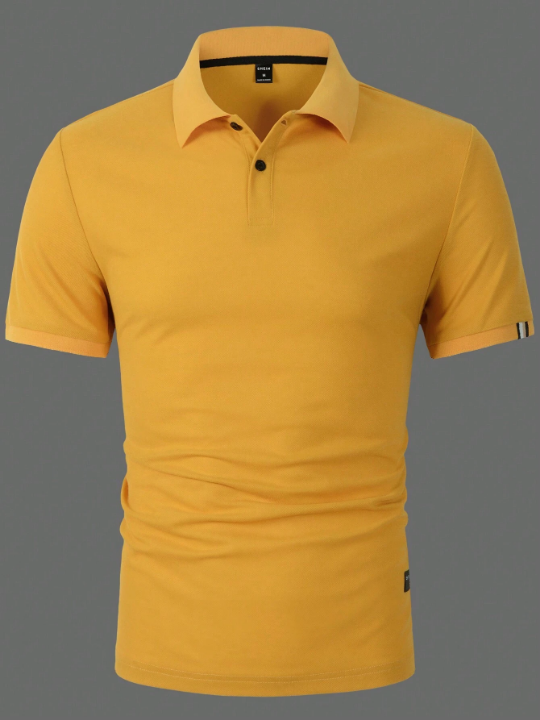 Manfinity Mode Men Patched Detail Polo Shirt