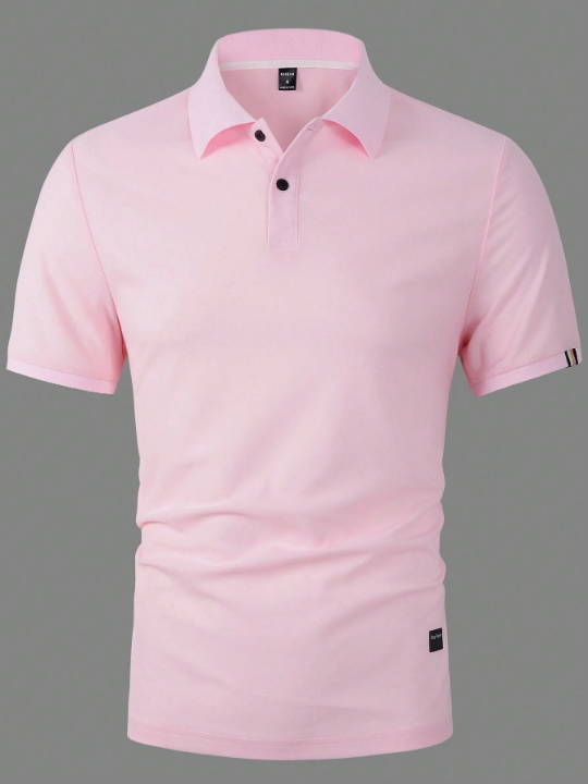 Manfinity Mode Men Patched Detail Polo Shirt