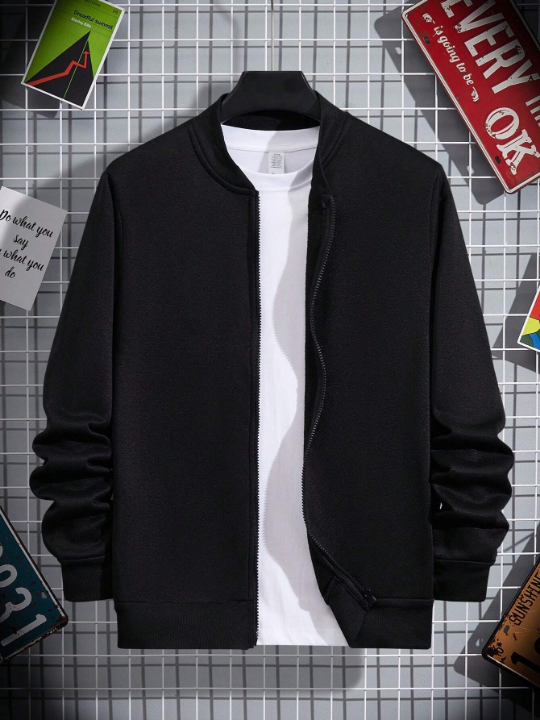 Men Zip Up Sweatshirt Without Tee