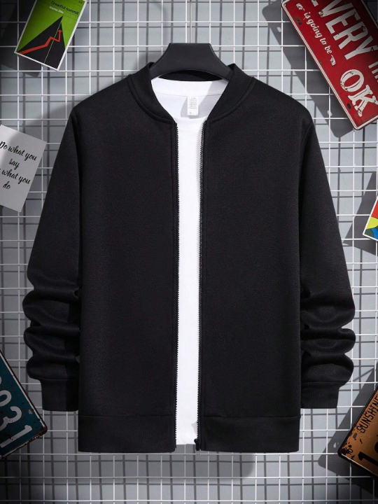 Men Zip Up Sweatshirt Without Tee