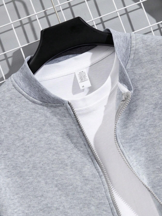 Men Zip Up Sweatshirt Without Tee