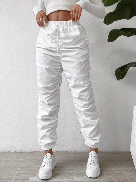 Unity Knot Elastic Knot Waist Ruched Pants