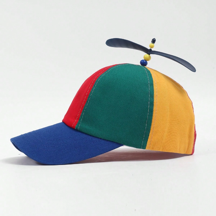 1pc Unisex Classic Color Block Cute Propeller Baseball Cap Suitable For Parties, Dates, Traveling, Sports Outfits And Accesories