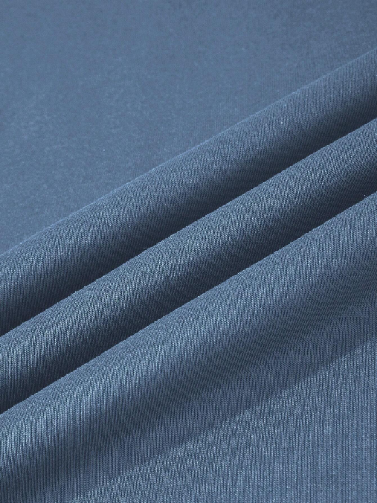 Men Colorblock Raglan Sleeve Drawstring Thermal Lined Hoodie