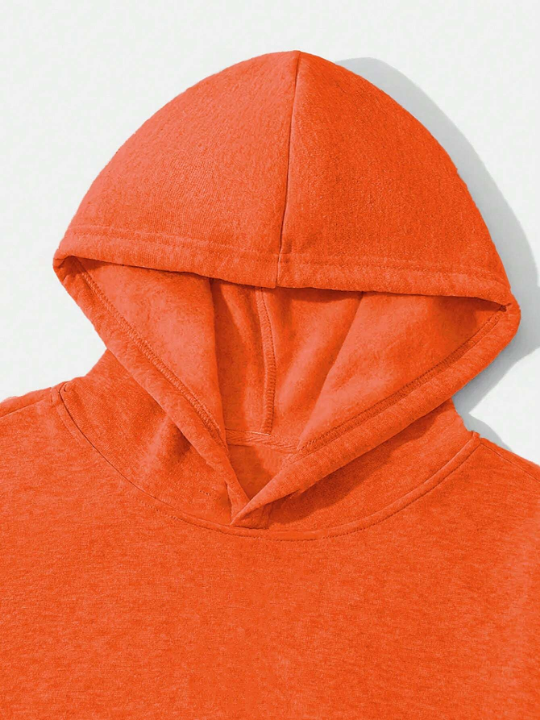 Manfinity Hypemode Men Star & Letter Graphic Kangaroo Pocket Thermal Lined Hoodie