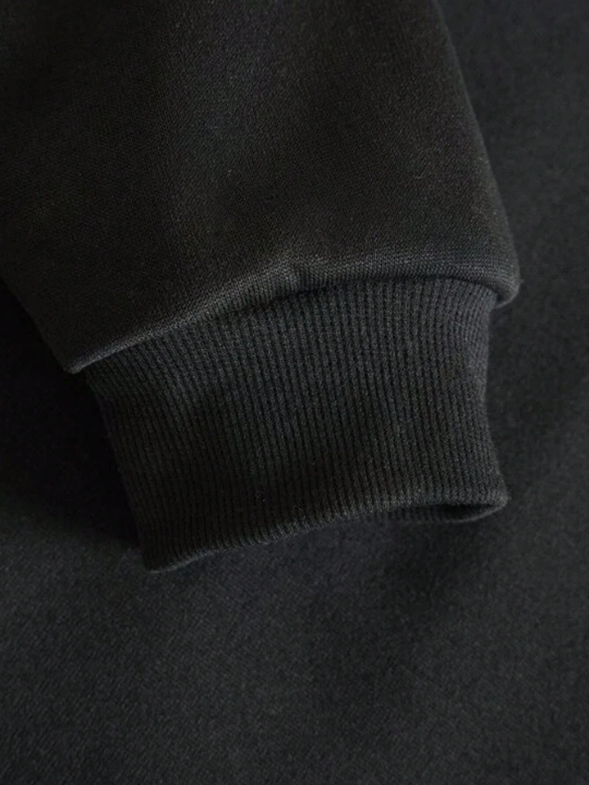 Men Slogan & Cross Graphic Drop Shoulder Drawstring Hoodie