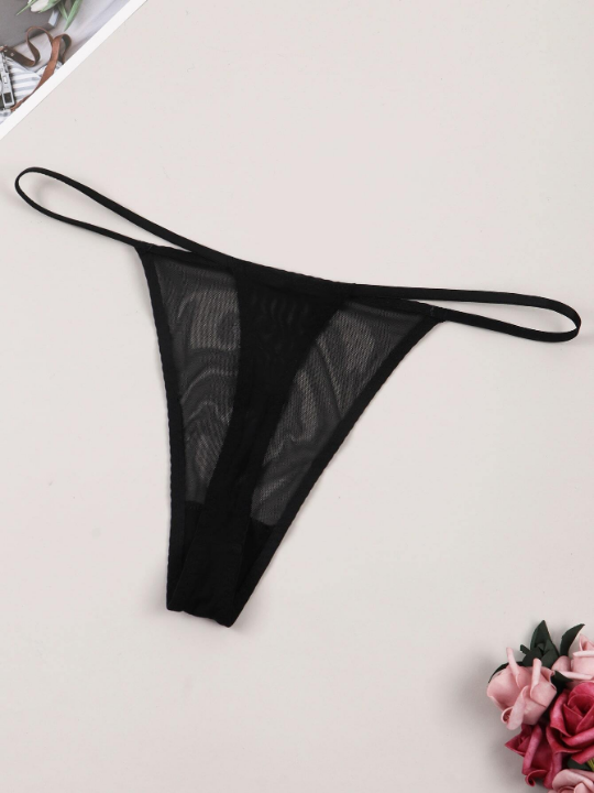 Women's Sexy Lace English Letter Breathable Thong