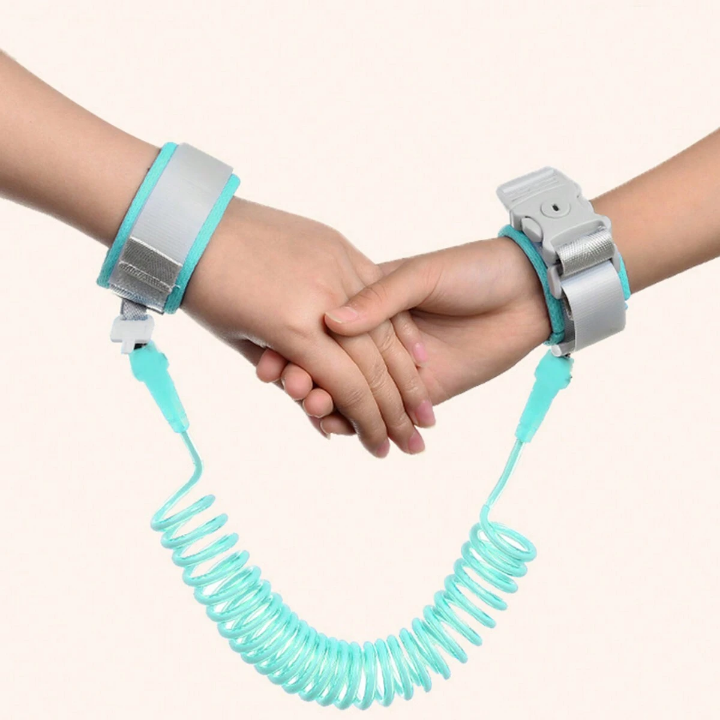 2m Retractable Spring Anti-lost Strap With Handheld Leash, Key Locking Function, Wristband Design For Baby And Child Anti-lost Protection