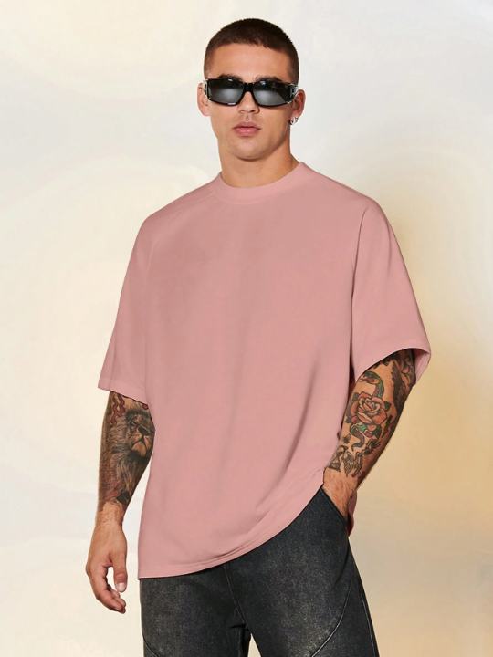 Manfinity Hypemode Men's Solid Color Short Sleeve T-shirt