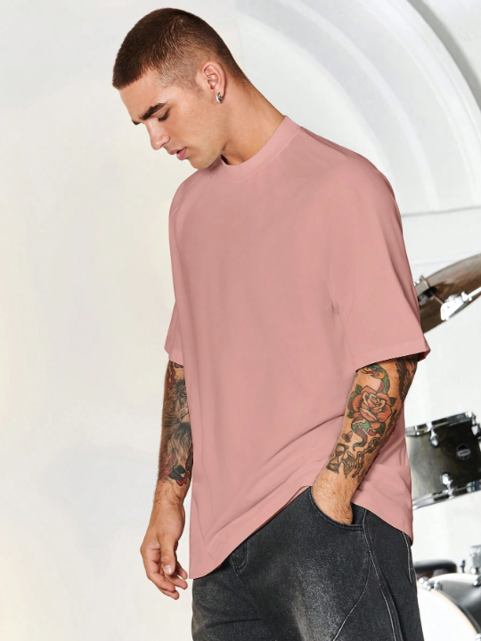 Manfinity Hypemode Men's Solid Color Short Sleeve T-shirt