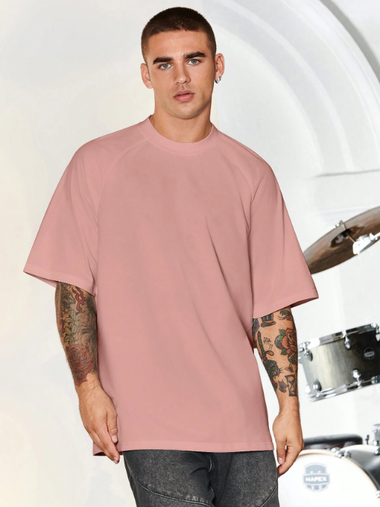 Manfinity Hypemode Men's Solid Color Short Sleeve T-shirt