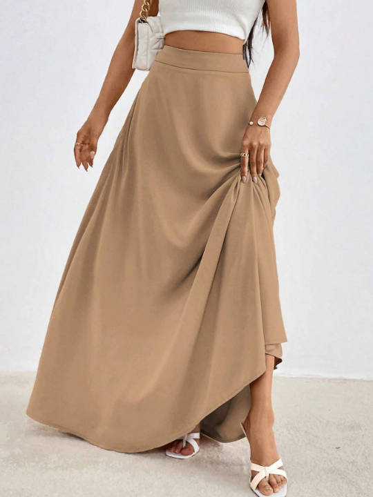 Essnce Solid Maxi Skirt