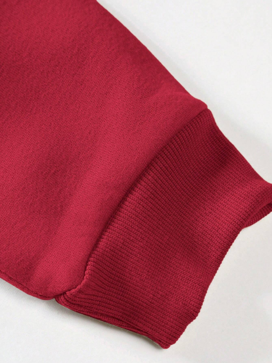 Cottnline Men Solid Drop Shoulder Thermal Lined Sweatshirt