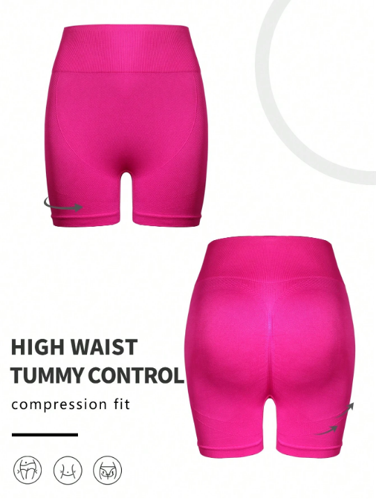 Yoga Basic 1pc Solid Color Sport Shorts With Wide Waistband