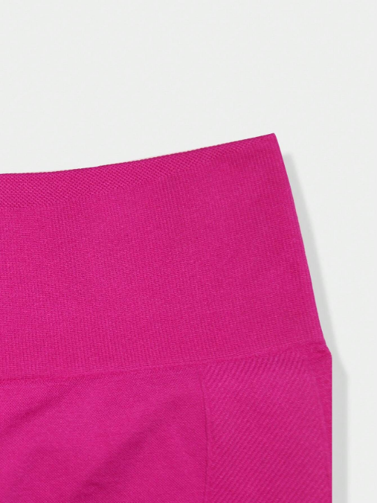 Yoga Basic 1pc Solid Color Sport Shorts With Wide Waistband