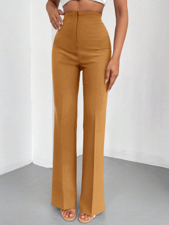 Women's High Waist Straight Trousers