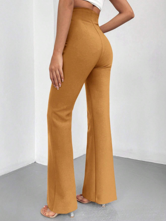 Women's High Waist Straight Trousers