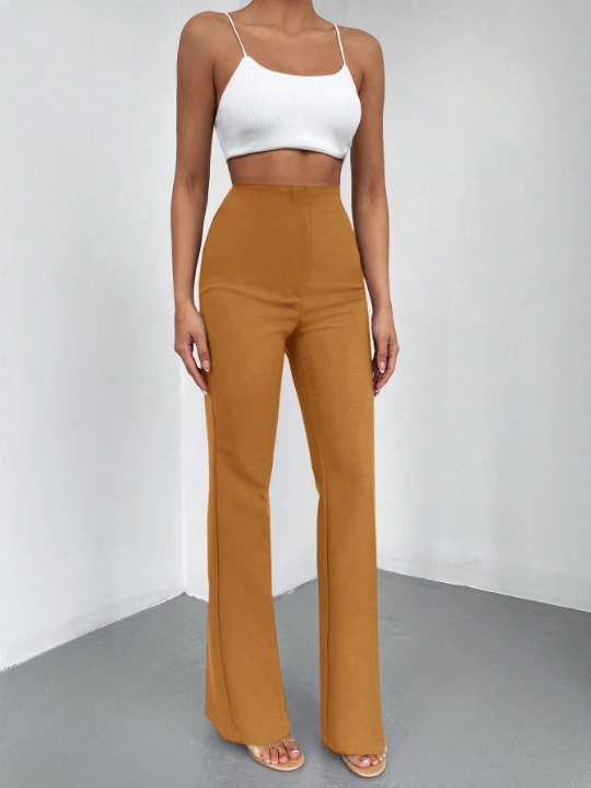 Women's High Waist Straight Trousers