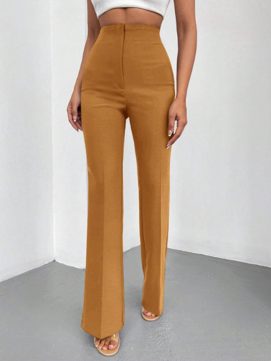 Women's High Waist Straight Trousers