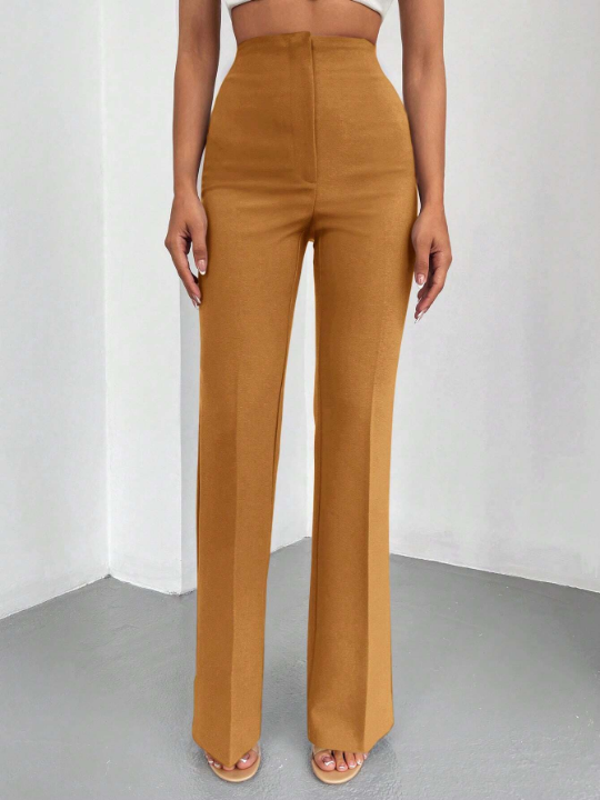 Women's High Waist Straight Trousers