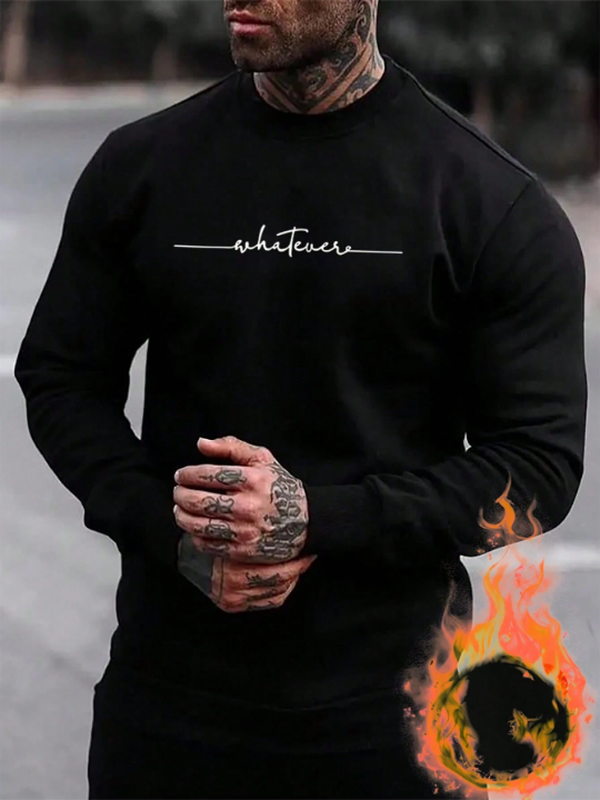 Manfinity Men Letter Graphic Sweatshirt