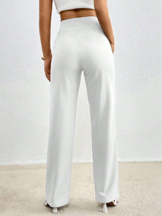 Priv Solid High Waist Seam Front Pants