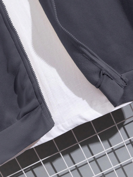 Men Zip Up Bomber Jacket Without Tee