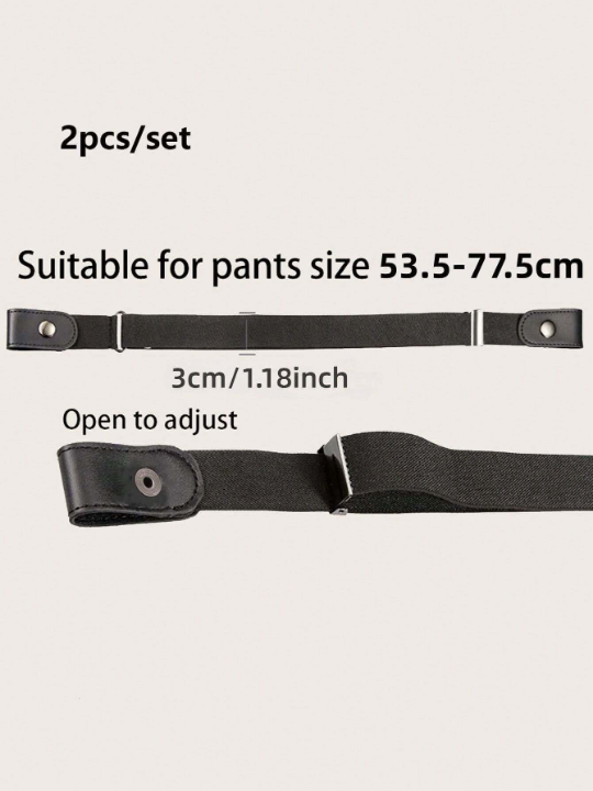 2pcs invisible belt lady's casual stretch jeans belt