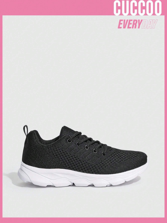 Cuccoo Everyday Collection Women Shoes Fashion Comfortable Light Running Outdoor Black Sneaker