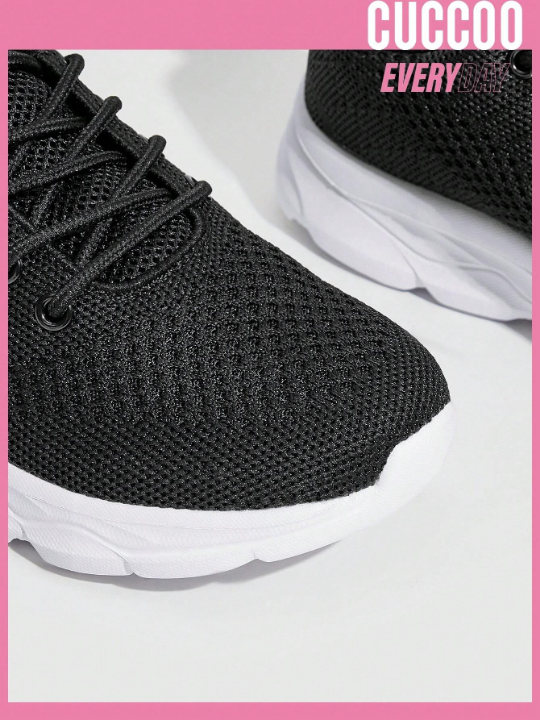 Cuccoo Everyday Collection Women Shoes Fashion Comfortable Light Running Outdoor Black Sneaker