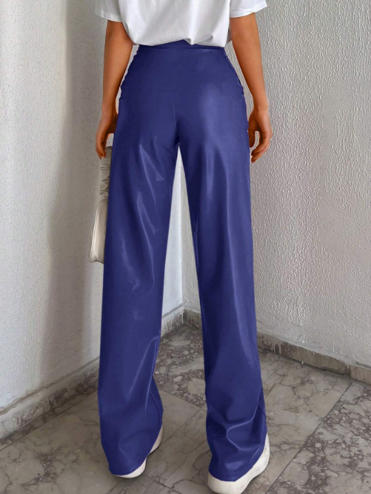 Frenchy Seam Front Straight Leg Pants