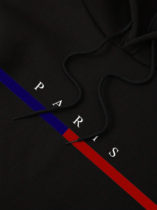 Men Letter Graphic Hoodie