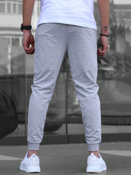 Manfinity Homme Men Patched Detail Drawstring Waist Sweatpants