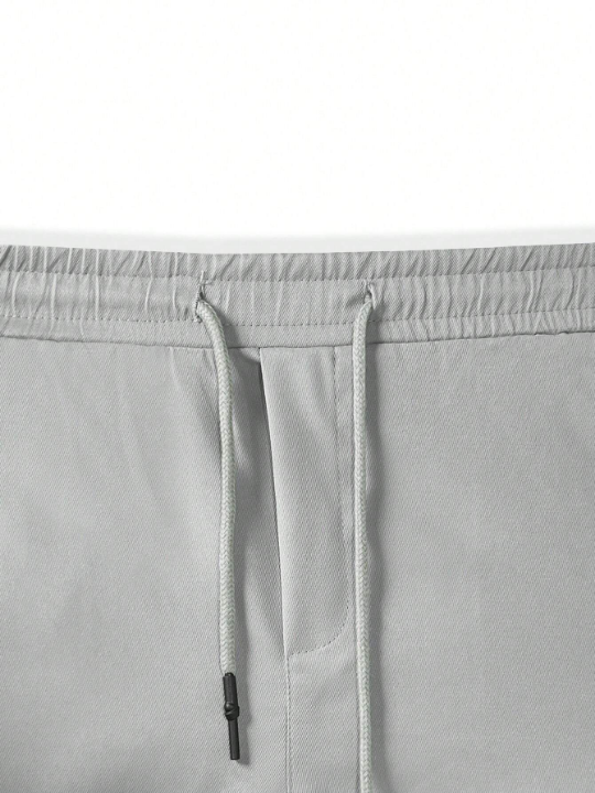 Manfinity Basics Men Drawstring Waist Slant Pocket Pants