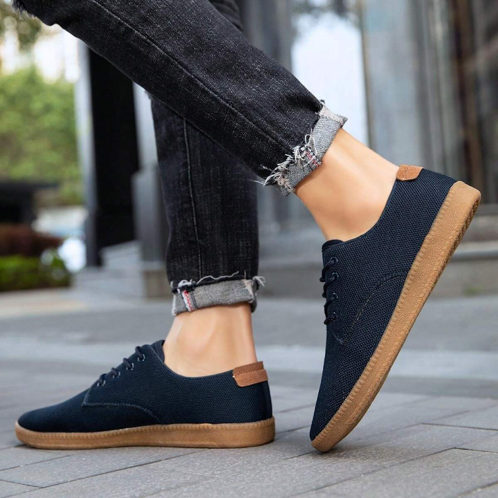 Mens Fashion Sneakers Casual Shoes Minimalist Oxfords Slip On Flat Shoes Workout Breathable Loafers Business Dress Shoes